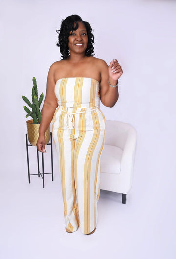 Sun Striped Tub Top Set (2507)
